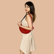 Brown braided strap dress