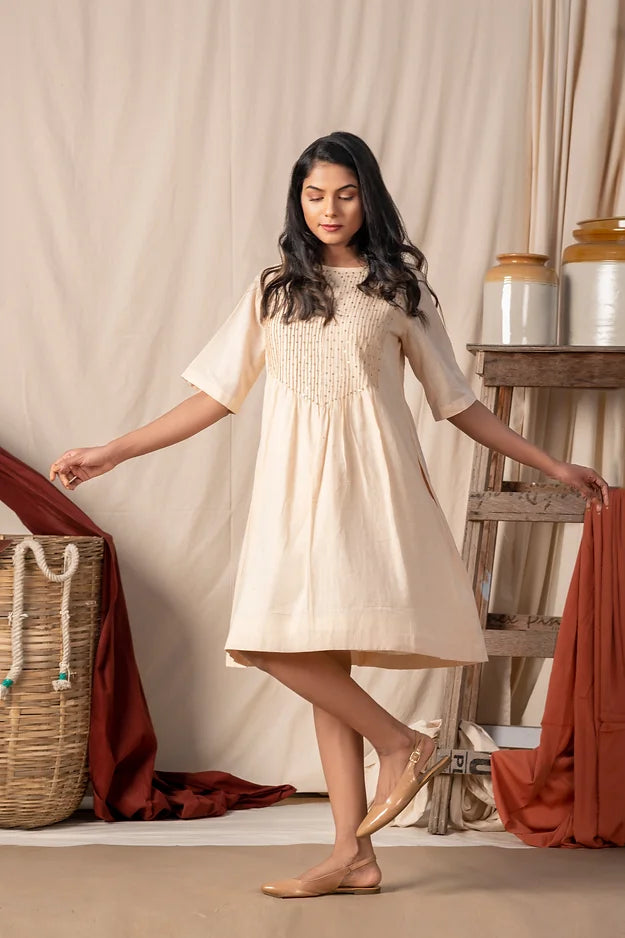 Chandon sequence dress with anchoring