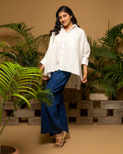 Pink, Blue, Black, Orange Flower Button Oversized Shirt