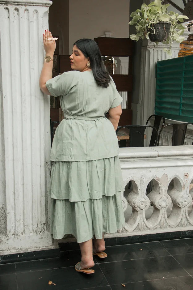 Green top + Skirt