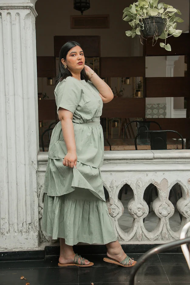 Green top + Skirt