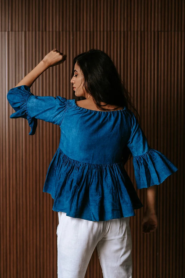 Indigo 20's off shoulder top with frill