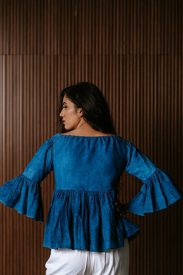 Indigo 20's off shoulder top with frill