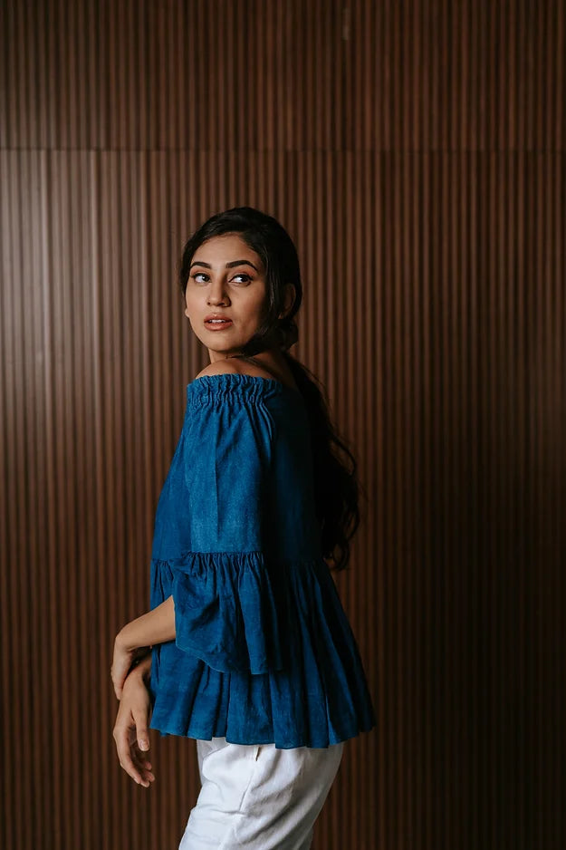 Indigo 20's off shoulder top with frill