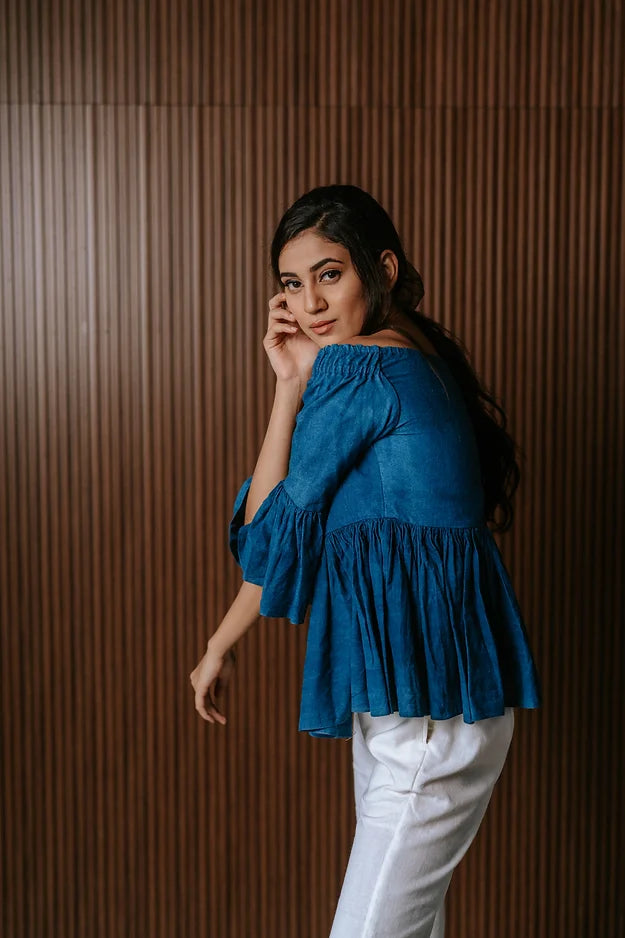 Indigo 20's off shoulder top with frill
