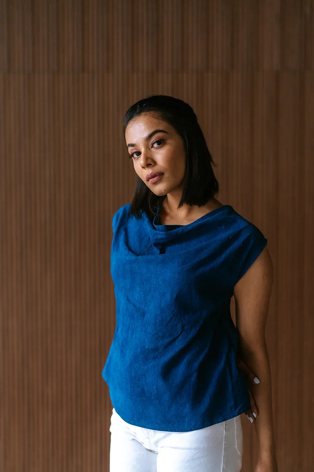Inidgo 20's top with belt