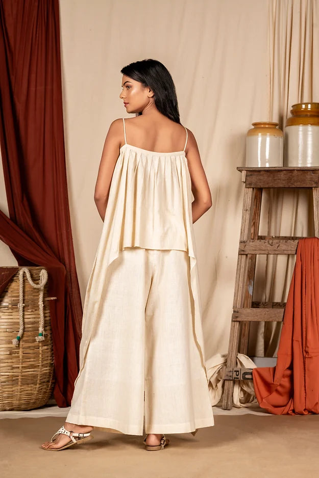 Kora stringy flowy top + wide pants