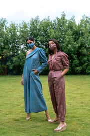 Mauve stripes cord set